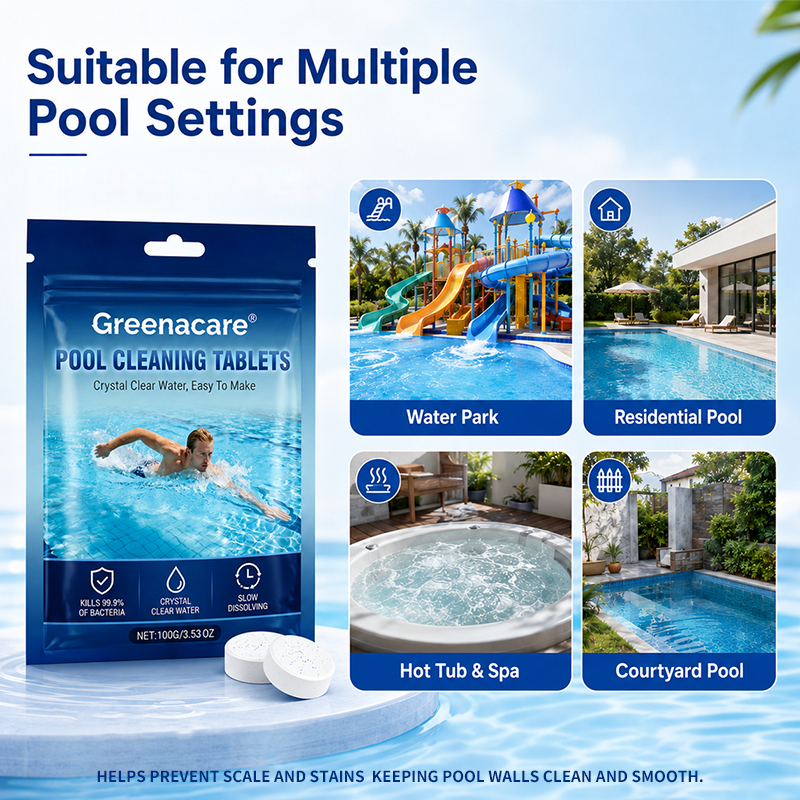 💥Hot Sale🏊‍♂️Greenacare® 2026 Next-Gen Pool Cleaning Tablets for Crystal Clear Water